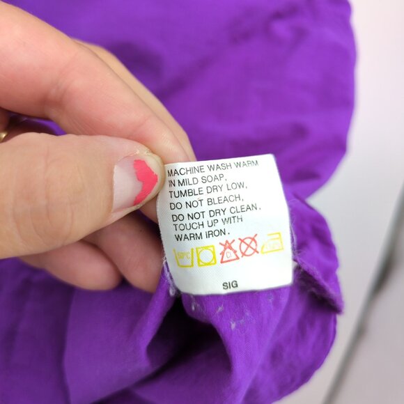 VTG Columbia Radial Sleeve Jacket L Purple Teal Nylon Windbreaker 90s Y2K Hiking - Picture 7 of 7